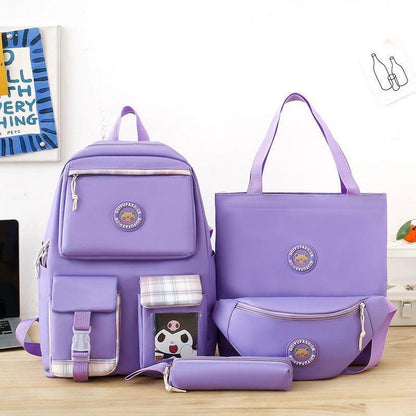 4 Pcs Nylon Backpack Set