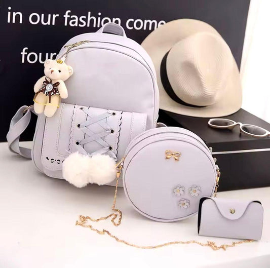 3 Pcs Nylon Backpack Set