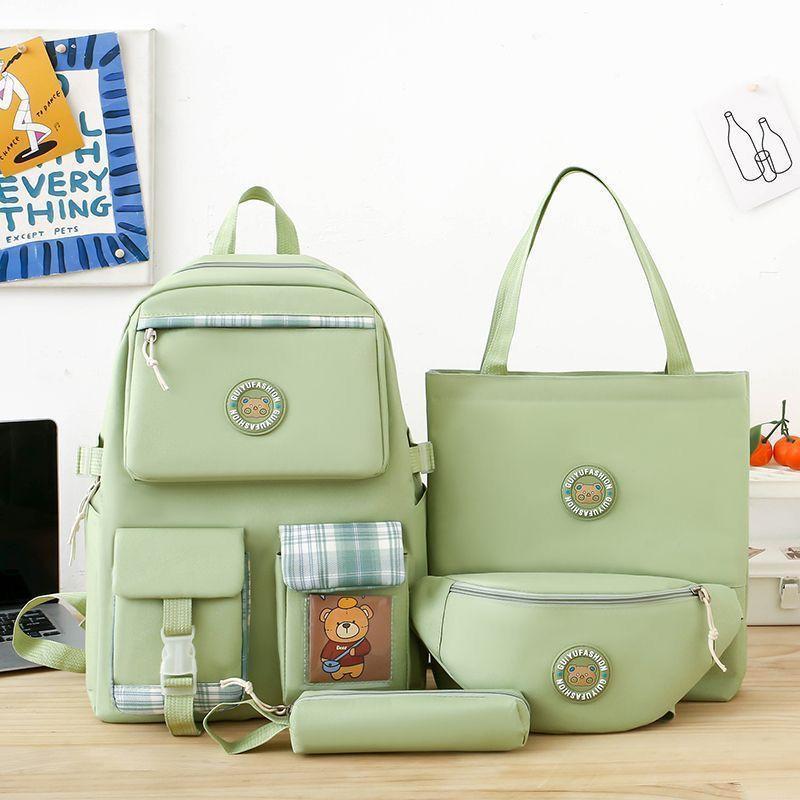 4 Pcs Nylon Backpack Set