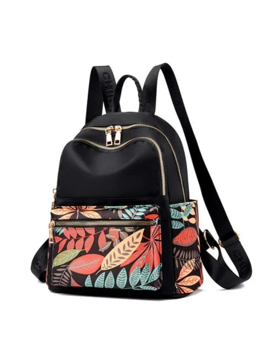 Stylish Black Nylon Girl's Backpack