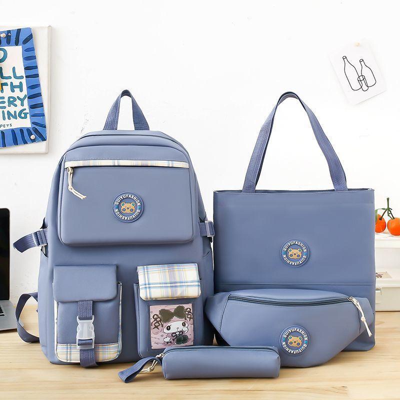 4 Pcs Nylon Backpack Set