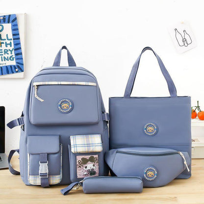 4 Pcs Nylon Backpack Set