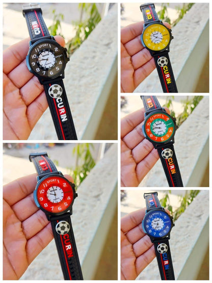 Men's Sports Watch - 1 Pc with Multi-Color Rubber Strap
