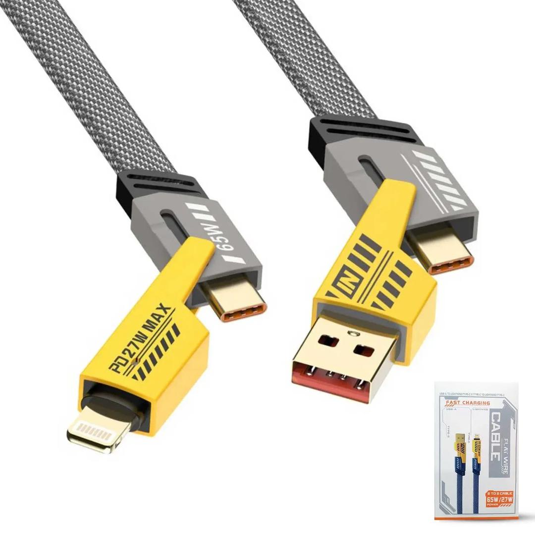 3 in 1 Charging Cable - 5000mAh Power for All Devices